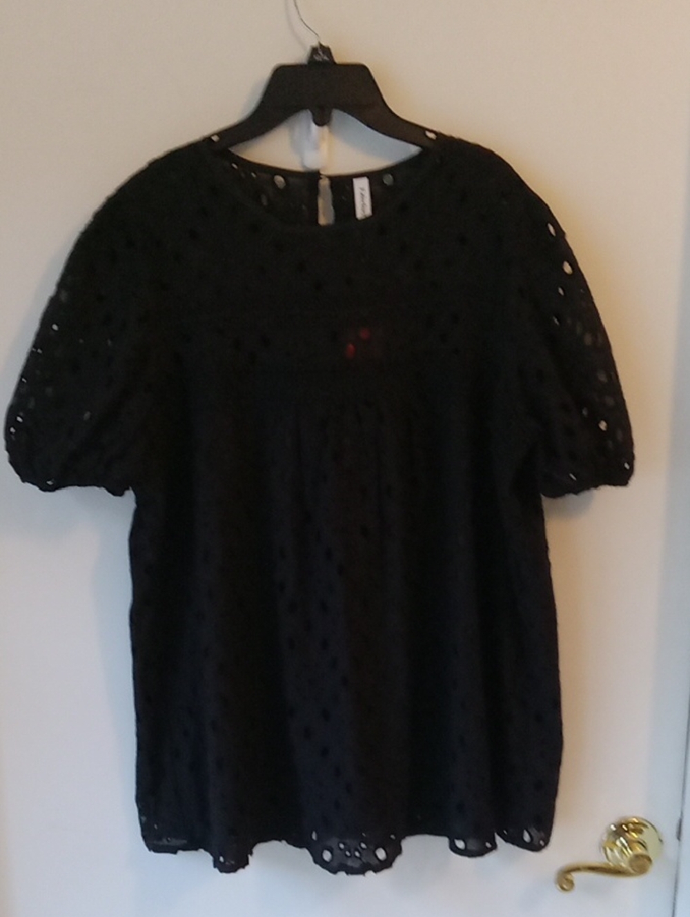 Falechay Black Eyelet Design Top - Picture 4 of 6